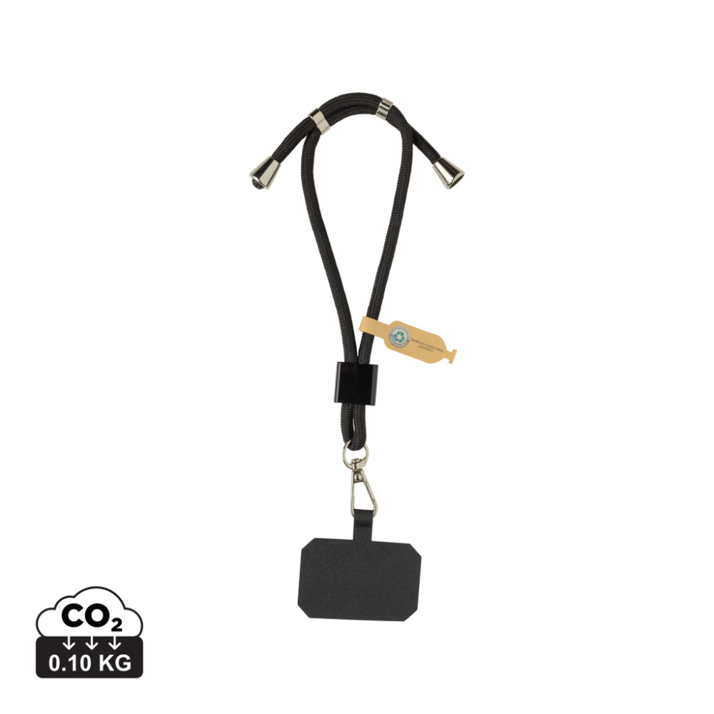 Logo trade corporate gift photo of: CarryLoop RCS recycled PET adjustable phone holder wristlet