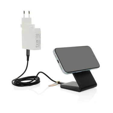 Logotrade promotional merchandise image of: VoltPerch RCS recycled plastic 15W magnetic wireless charger
