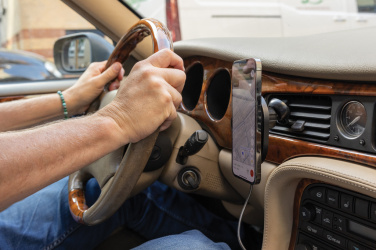 Logotrade corporate gift image of: PowerCruze RCS rplastic 15W magnetic charging car holder