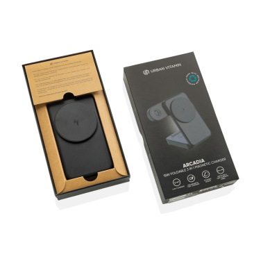 Logotrade promotional gifts photo of: Urban Vitamin Arcadia RCS rplastic 15W 3in1 magnetic charger