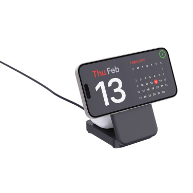 Logo trade promotional gifts picture of: Urban Vitamin Arcadia RCS rplastic 15W 3in1 magnetic charger