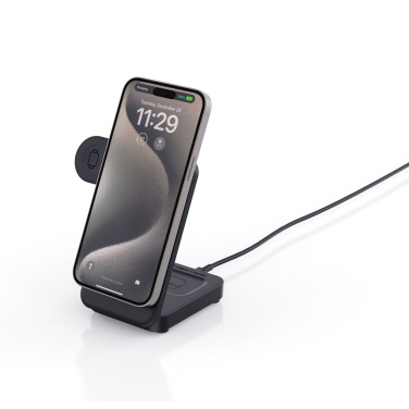 Logo trade business gift photo of: Urban Vitamin Arcadia RCS rplastic 15W 3in1 magnetic charger