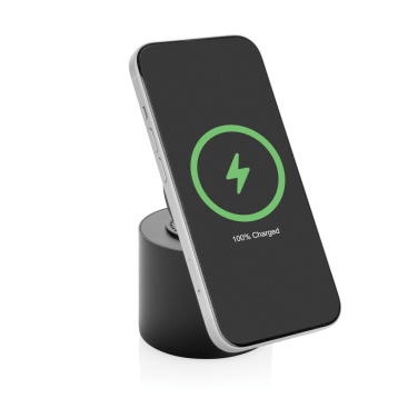 Logo trade promotional merchandise image of: Magpulse RCS recycled plastic 3W speaker w/magnetic holder