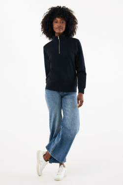 Logo trade business gifts image of: IQONIQ Elgon recycled cotton quarter zip sweater
