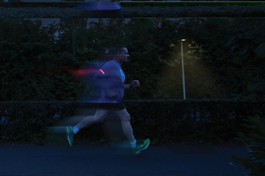 Logo trade advertising products image of: Lumi Sprint RCS rplastic LED re-chargeable running light