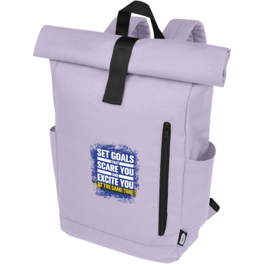 Logotrade promotional merchandise photo of: Byron 15.6" GRS RPET roll-top backpack 18L