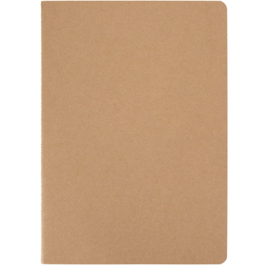 Logo trade promotional items image of: Slyk A5 kraft cahier notebook with ruled pages