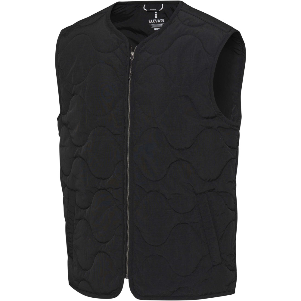 Logo trade corporate gifts image of: Quartz GRS recycled unisex quilted bodywarmer