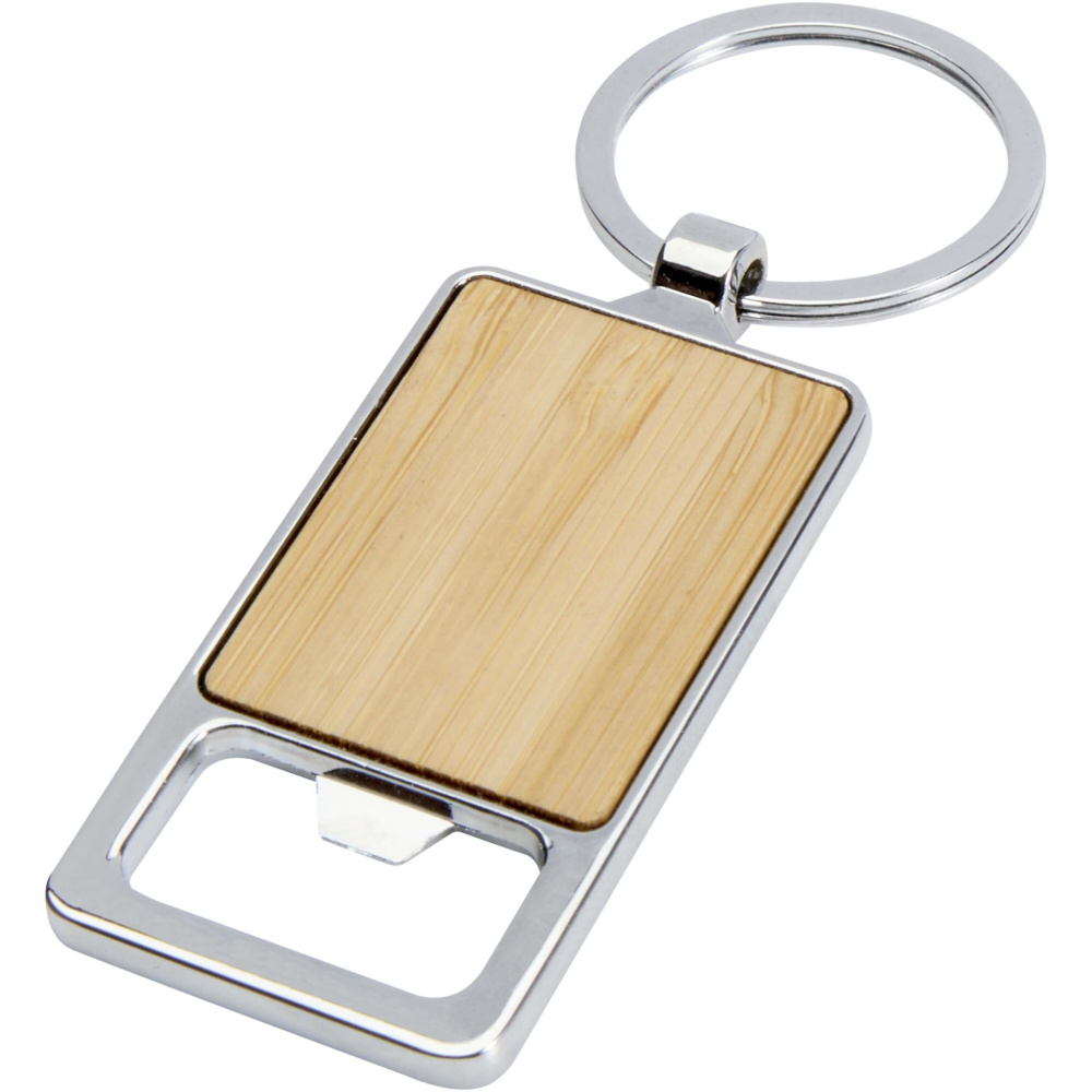 Logotrade promotional giveaway image of: Snapper bamboo keychain with bottle opener