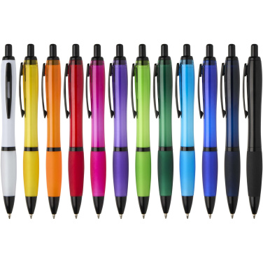 Logotrade business gifts photo of: Nash recycled plastic ballpoint pen with black trims (black ink)