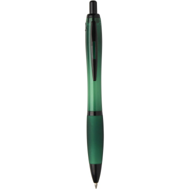 Logotrade advertising products photo of: Nash recycled plastic ballpoint pen with black trims (black ink)