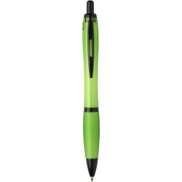 Logotrade promotional giveaways photo of: Nash recycled plastic ballpoint pen with black trims (black ink)