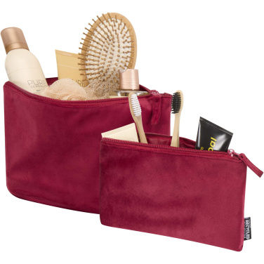 Logotrade promotional merchandise photo of: Swift GRS recycled velvet toiletry bag set