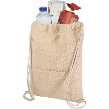 Logotrade corporate gift picture of: Bear GRS recycled sherpa drawstring backpack 9L