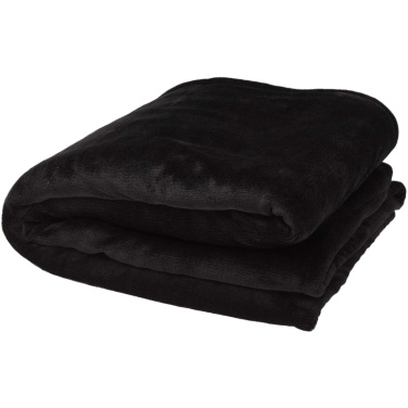 Logo trade promotional giveaway photo of: Ashen GRS recycled sherpa blanket