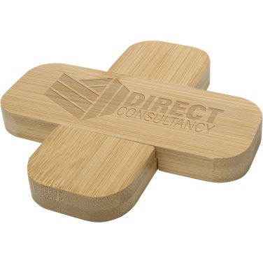 Logo trade promotional products image of: Croc bamboo trivet - small