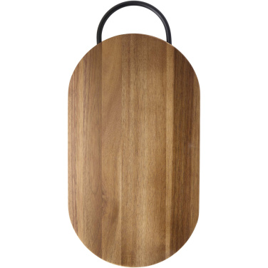 Logo trade promotional giveaways image of: Prestige acacia wood chopping board with bread knife