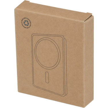 Logo trade corporate gifts image of: Acrab 10.000 mAh 15W magnetic wireless power bank with 20W PD - made from recycled plastic