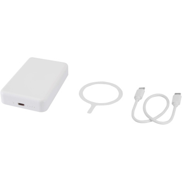 Logo trade promotional products picture of: Acrab 10.000 mAh 15W magnetic wireless power bank with 20W PD - made from recycled plastic