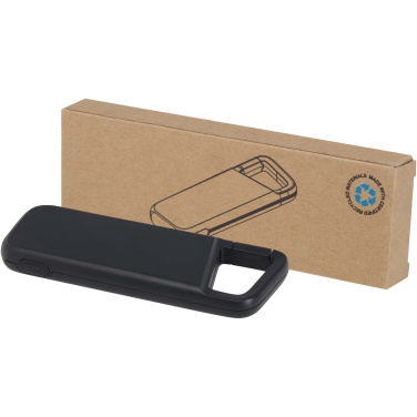 Logo trade promotional products picture of: Alkes 5000 mAh 12W recycled plastic water resistant power bank with carabiner