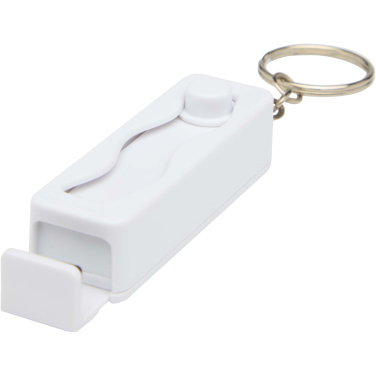 Logotrade advertising product image of: Aggia recycled plastic phone stand with fidget toy