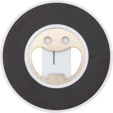 Logo trade promotional gifts image of: Ain recycled plastic magnetic phone stand with bottle opener 