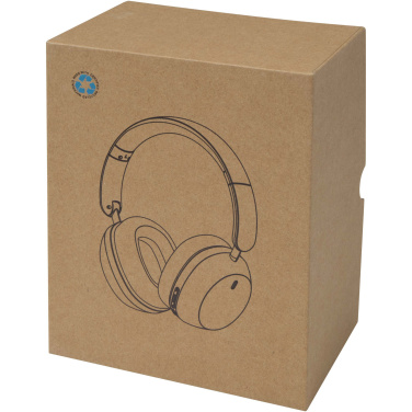 Logo trade promotional item photo of: Hoggar recycled plastic over-ear foldeable ANC and ENC headphones