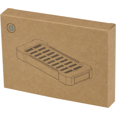 Logo trade promotional gifts image of: Altair 5000 mAh 10W recycled plastic rugged solar power bank with built-in torch