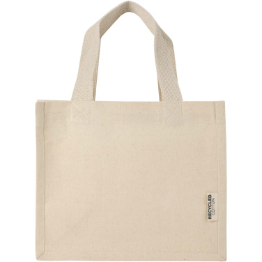 Logo trade corporate gifts image of: Odessa 220 g/m² GRS recycled cotton mini gusset tote bag 9L