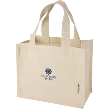 Logo trade promotional giveaway photo of: Odessa 220 g/m² GRS recycled cotton mini gusset tote bag 9L