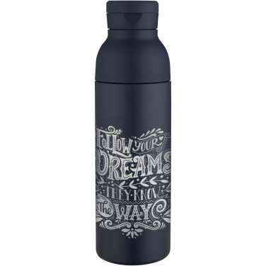 Logo trade promotional giveaways picture of: Illuminate 650 ml RCS recycled double wall stainless steel water bottle with 3-piece lid set