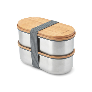 Logo trade corporate gift photo of: Black+Blum Stainless Steel Double Bento Box