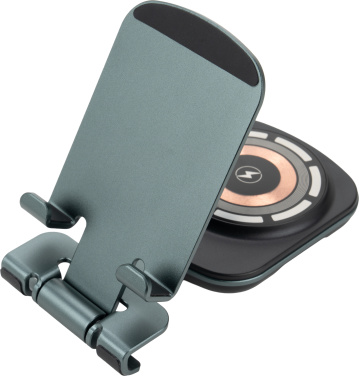Logotrade advertising products photo of: Phone holder with wireless charger