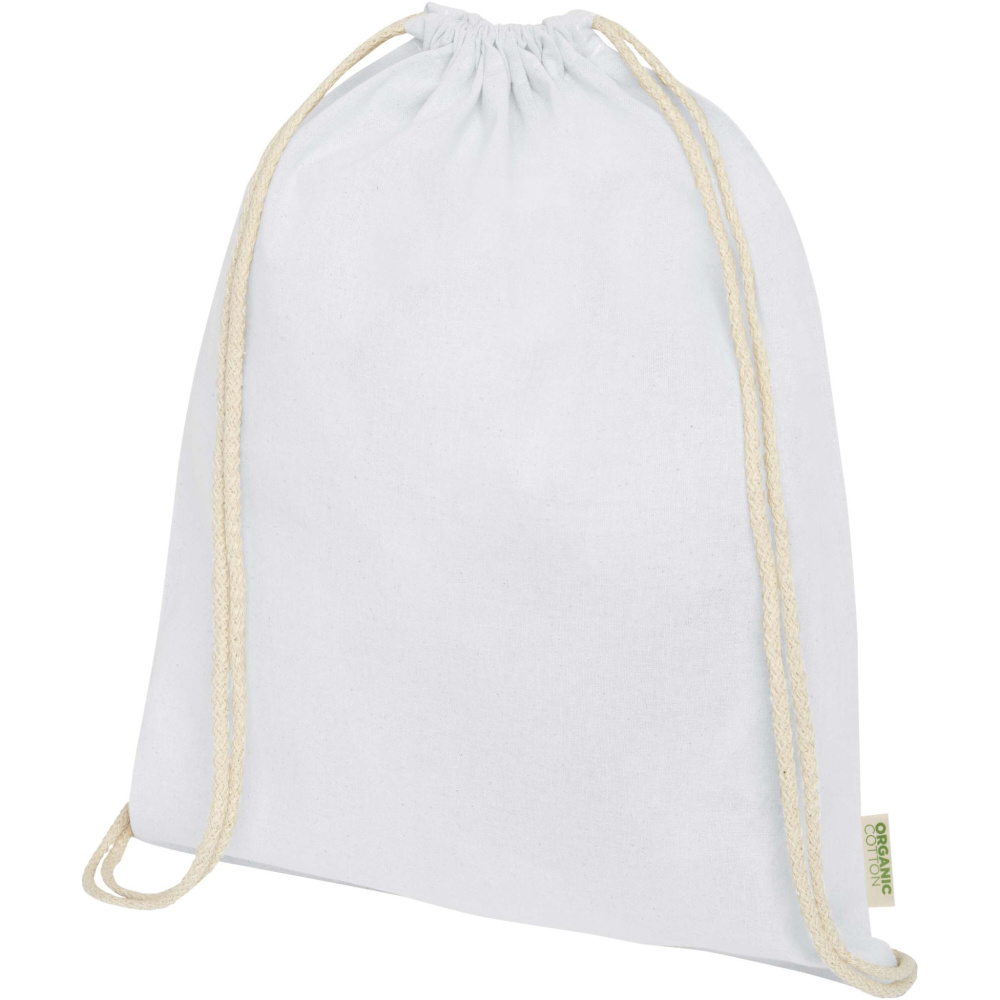 Logotrade promotional gift image of: Odisha 140 g/m² OCS organic drawstring bag 5L