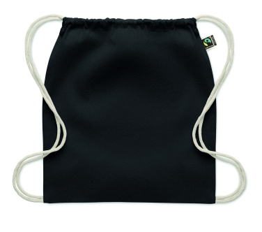 Logo trade advertising product photo of: Drawstring bag Fairtrade 180gr