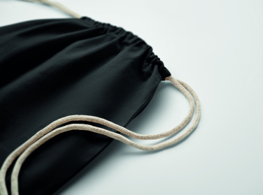 Logo trade promotional items image of: Drawstring bag Fairtrade 180gr