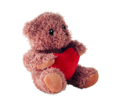 Logo trade promotional giveaways image of: Teddy bear plush with heart