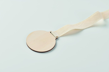 Logo trade promotional merchandise image of: Wooden medal