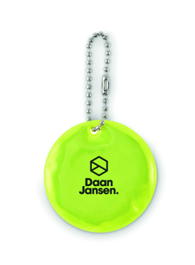 Logo trade promotional products image of: Round reflective keyring