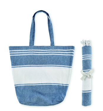 Logotrade promotional item picture of: Beach bag with hammam towel