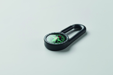 Logo trade promotional gifts image of: Outdoor compass with carabiner