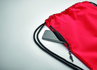 Logo trade promotional gift photo of: Large drawstring bag 300D RPET
