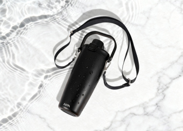 Logo trade promotional merchandise picture of: Avira Ayala RCS re-steel duosip lockable crossbody tumbler