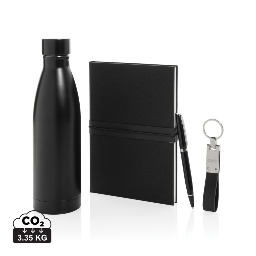 Logotrade advertising product image of: Swiss Peak RCS deluxe business gift set w/ water bottle