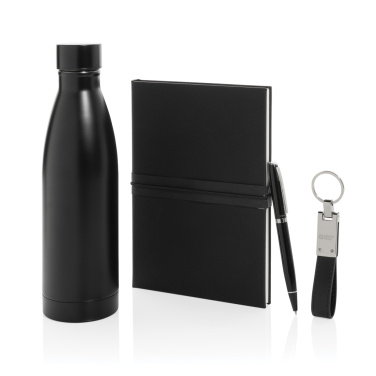 Logo trade promotional items image of: Swiss Peak RCS deluxe business gift set w/ water bottle