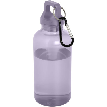 Logo trade corporate gift photo of: Oregon 400 ml RCS certified recycled plastic water bottle with carabiner