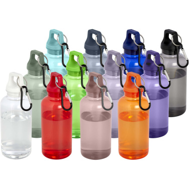 Logo trade promotional product photo of: Oregon 400 ml RCS certified recycled plastic water bottle with carabiner
