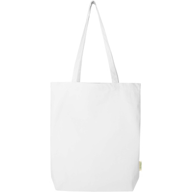 Logo trade promotional giveaway photo of: Odisha 180 g/m² OCS organic wide bottom tote bag 11L