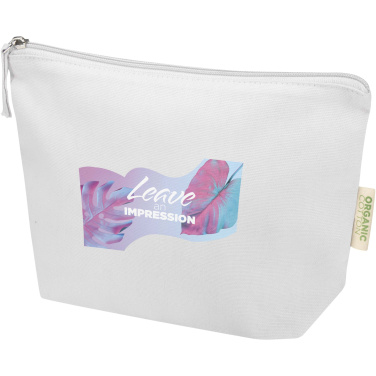 Logo trade promotional gifts image of: Odisha 180 g/m² OCS organic toiletry bag 1L