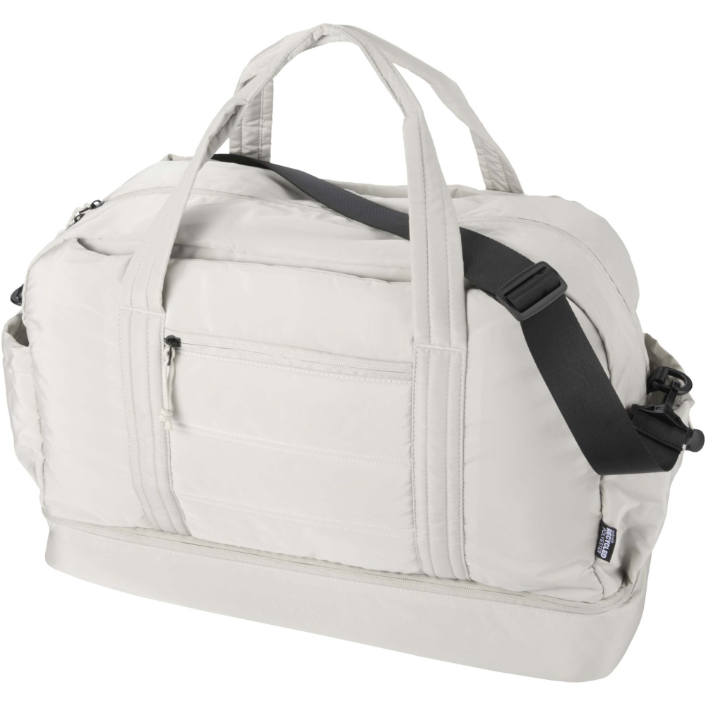 Logotrade corporate gift image of: Puffer GRS recycled duffel bag with insulated bottom 30L